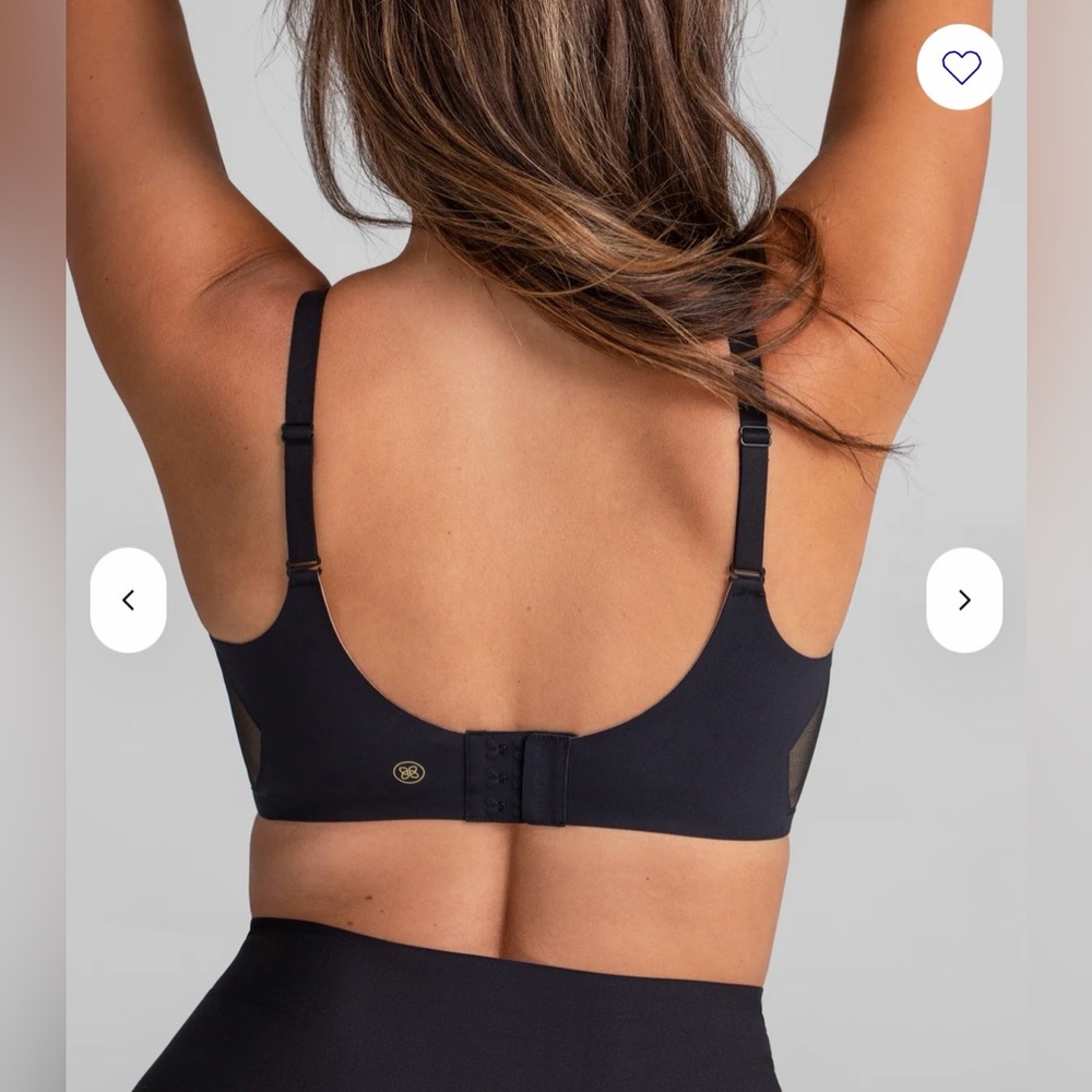 Honeylove CrossOver V-Neck Seamless Black Wireless Bra Sexy Lift Support Mesh - Picture 4 of 13